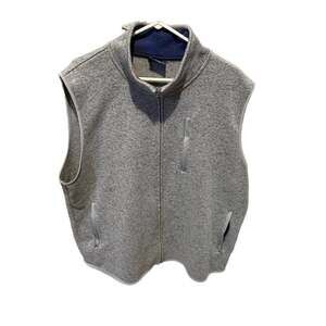 Crown & Ivy Men's Heather Gray Full Zip Fleece Vest